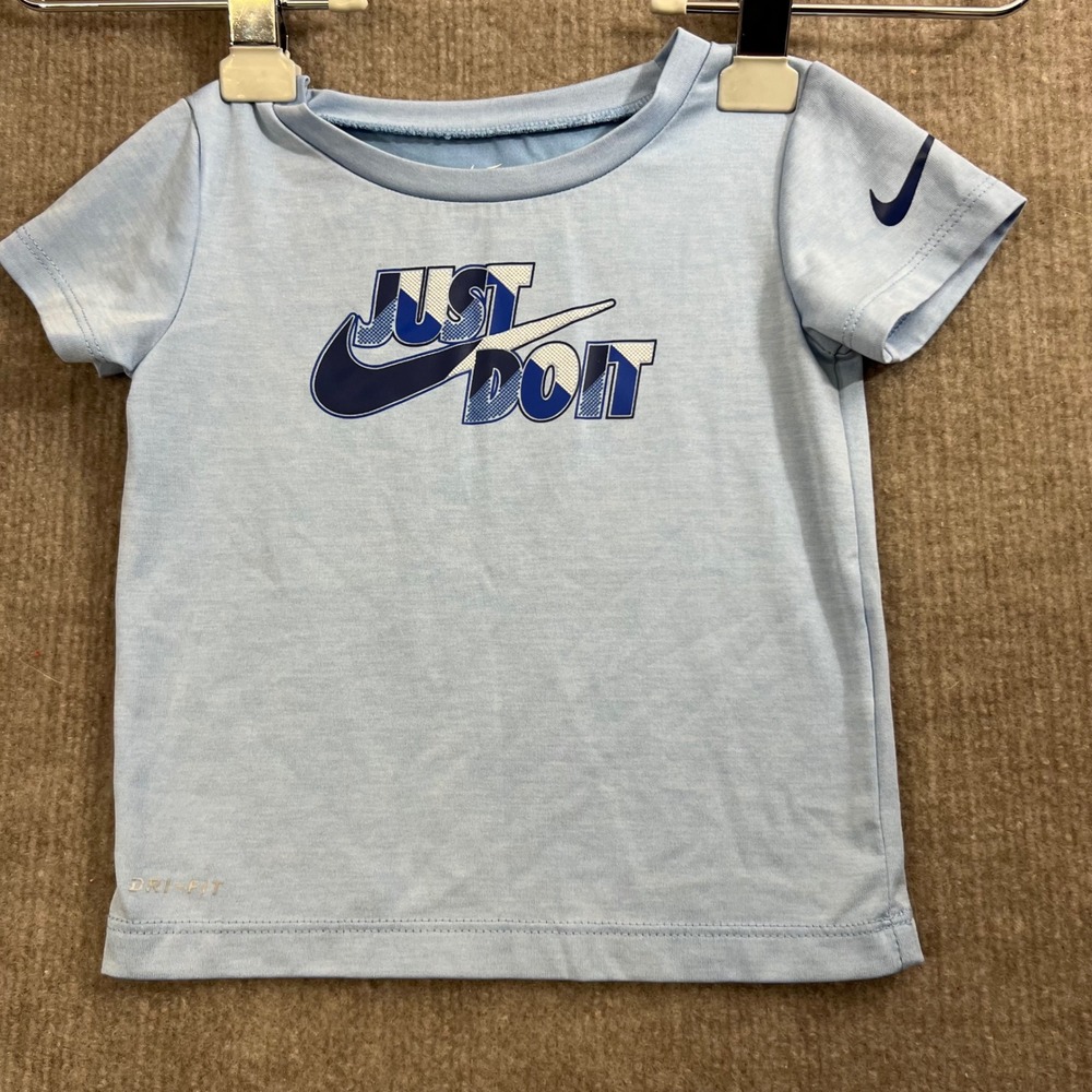 Nike Dri-Fit Baby‎ Blue Just Do It T-Shirt - Size 24M